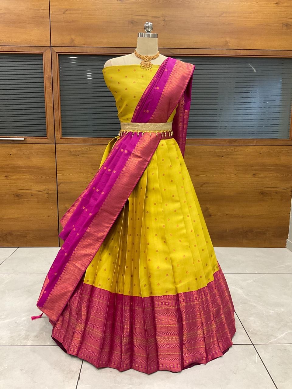 Traditional Pattu Lehengas