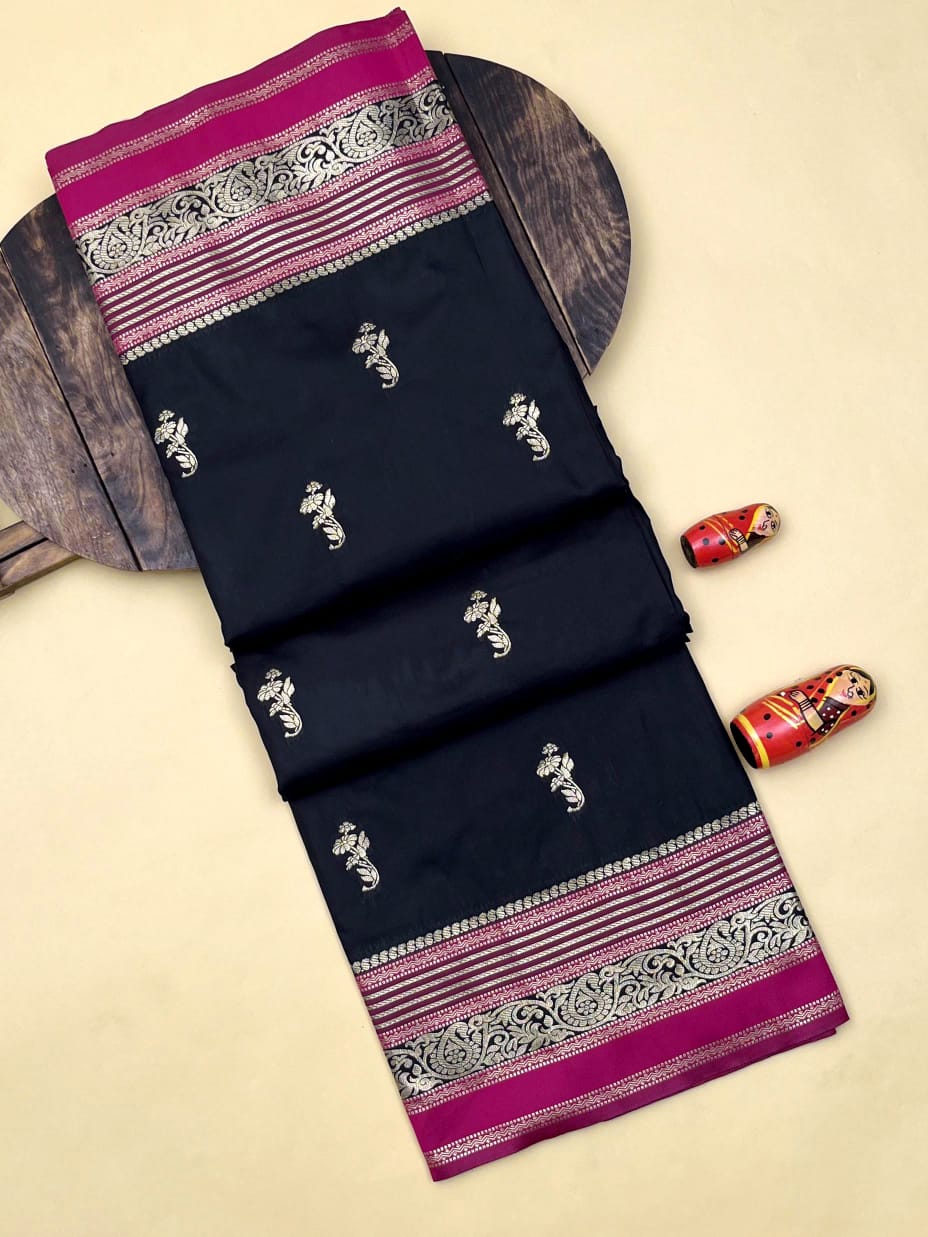 Product Image - Premium Soft Kanchipuram Saree | Georgette Fabric | Designer Wedding Saree