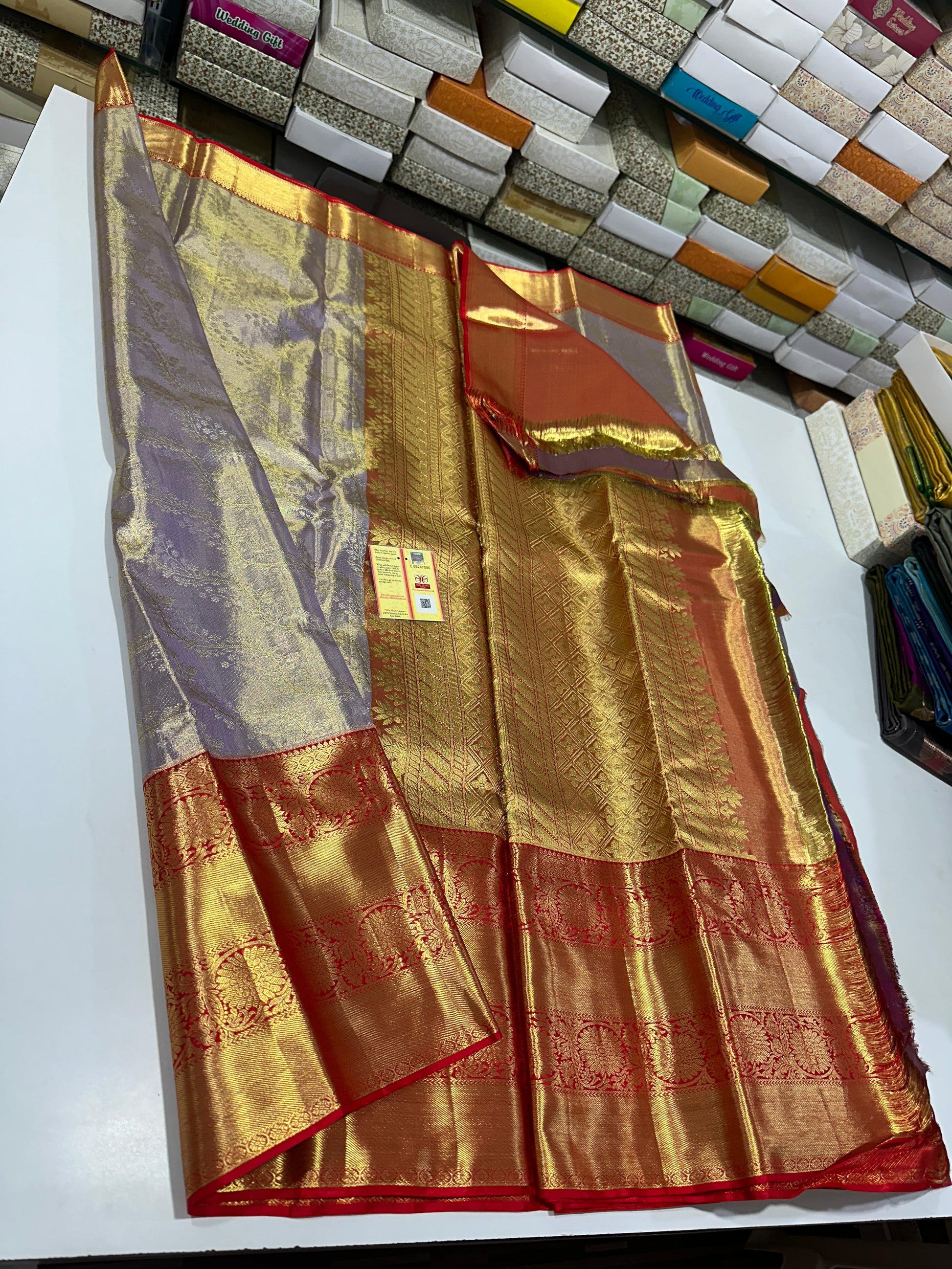 Product Image - Exquisite Handloom Tissue Silk Sarees - Perfect for Festive Wear and Wedding Outfits