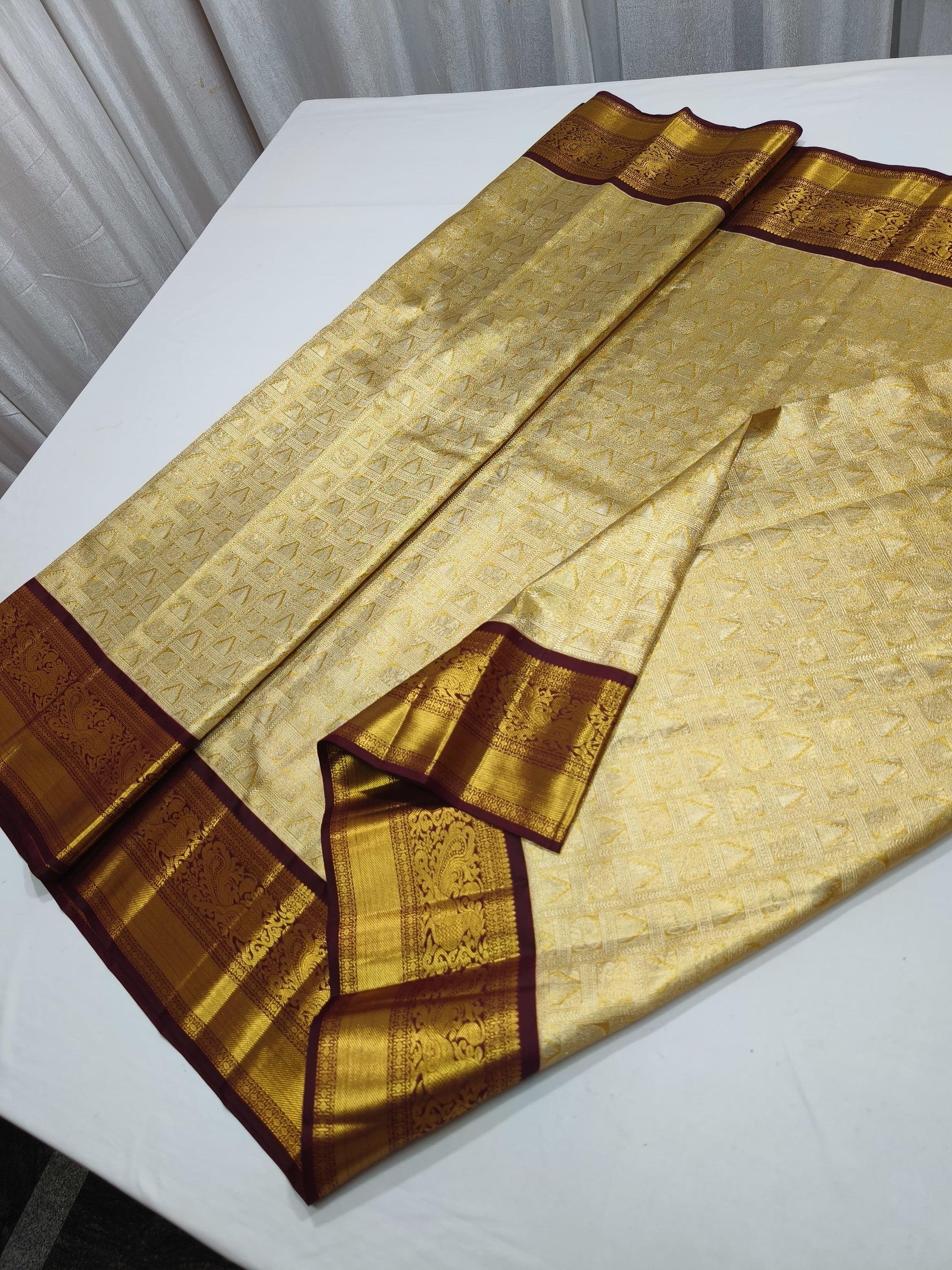 Product Image - Exquisite Pure Tissue Kanjeevaram Saree | Silk Mark Certified