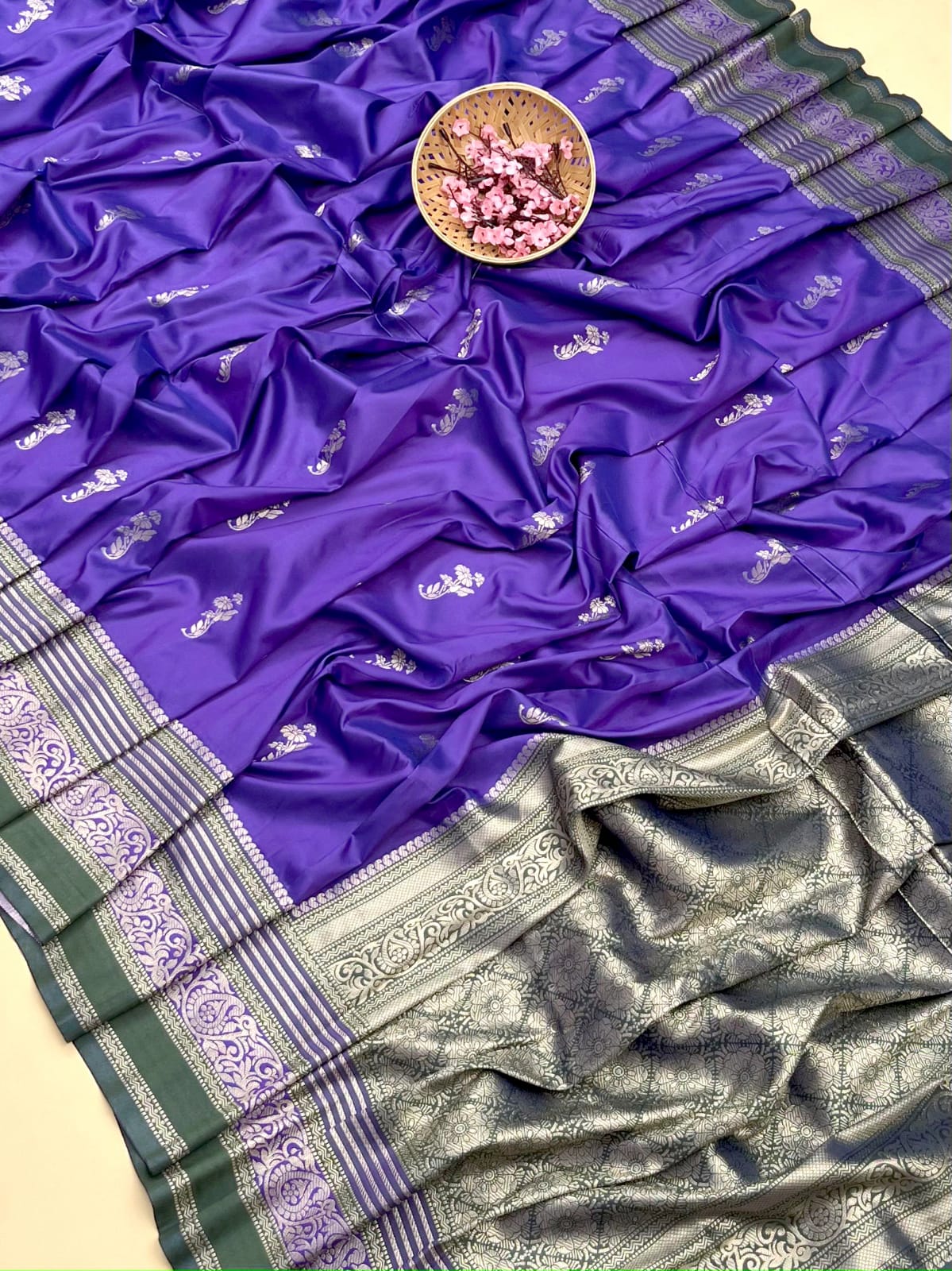 Product Image - Premium Soft Kanchipuram Saree | Georgette Fabric | Designer Wedding Saree