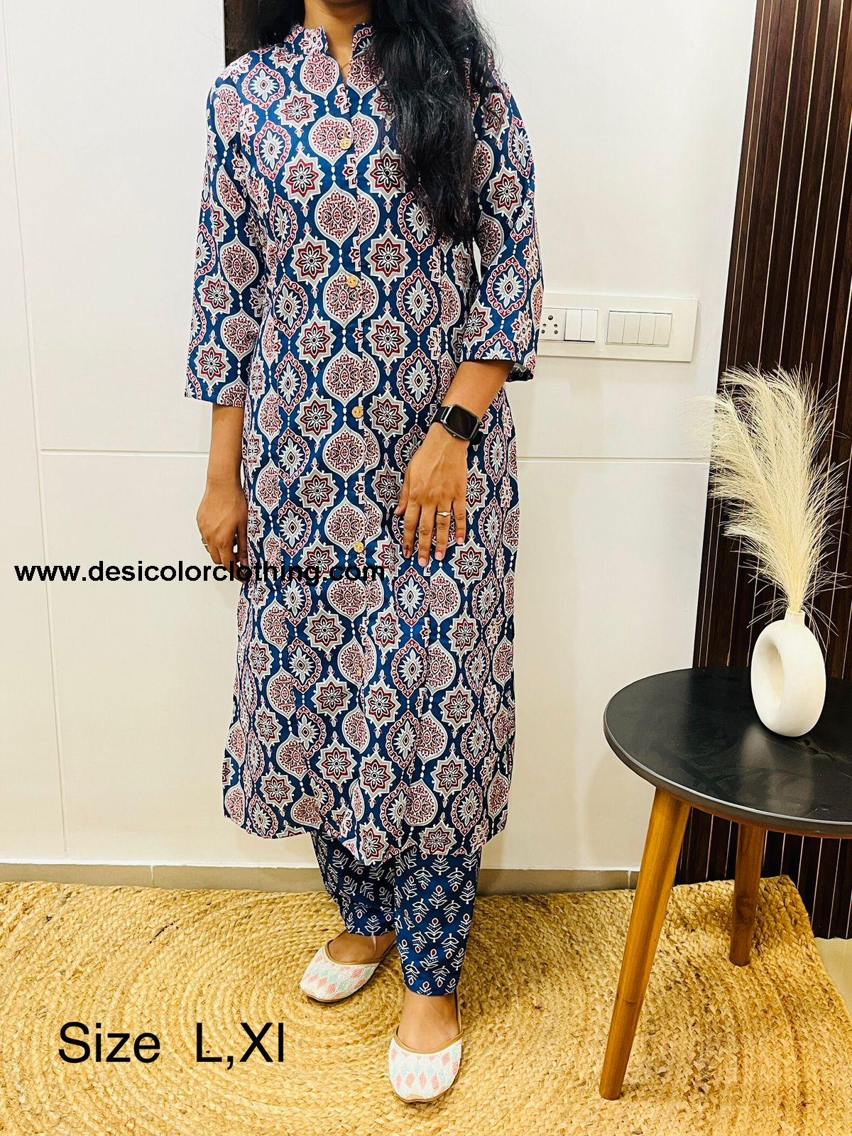 Aline kurti pattern paired with Ankle length pant