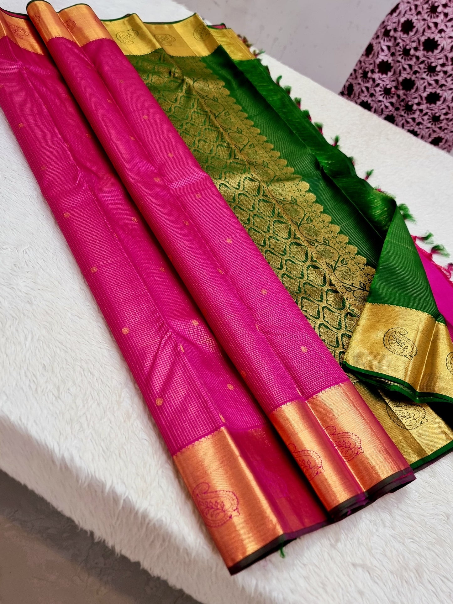 Product Image - Designer Kanchipuram Vairaoosi Silk Saree – Pure Handwoven Elegance