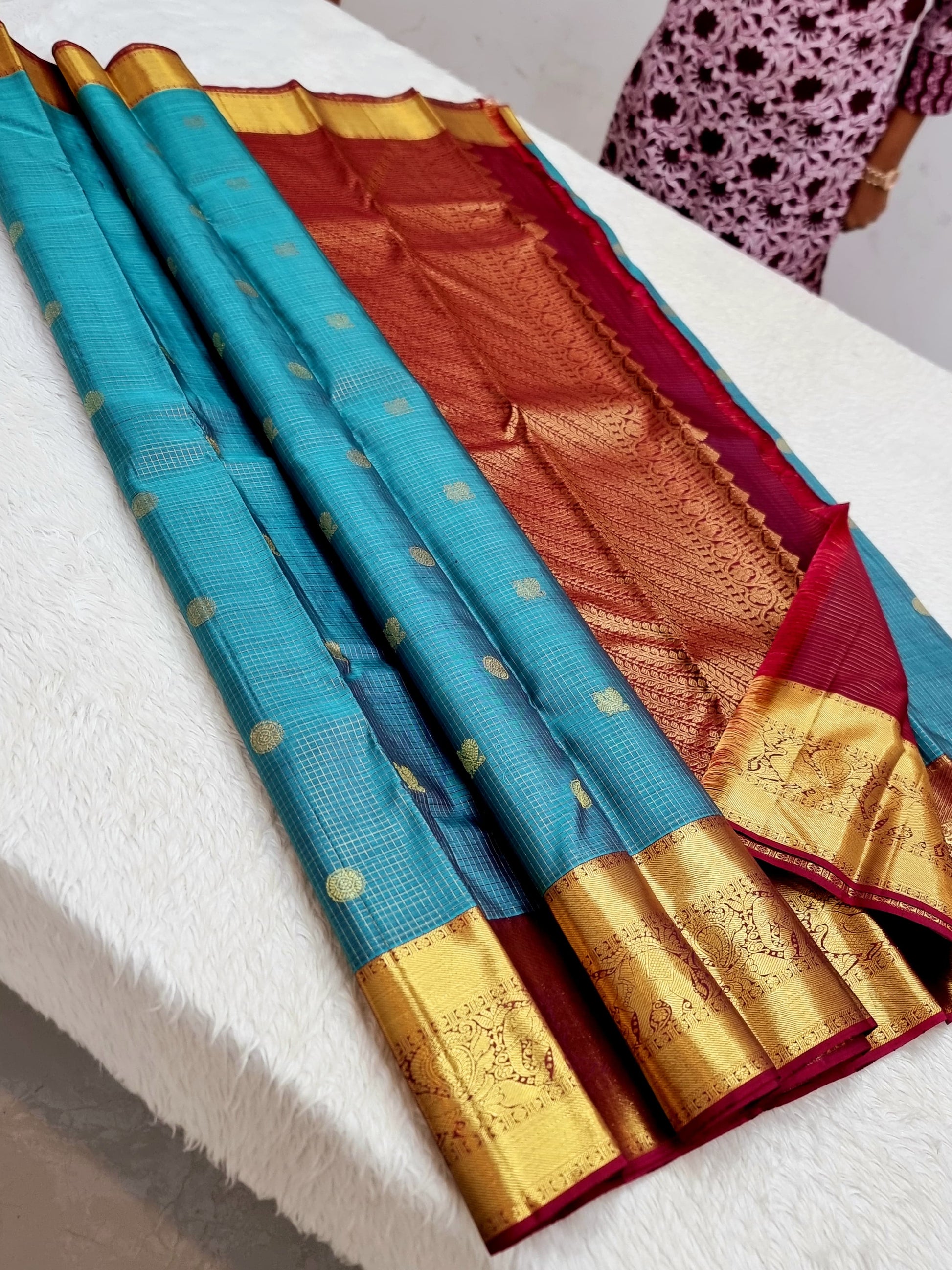 Product Image - Designer Kanchipuram Vairaoosi Silk Saree – Pure Handwoven Elegance