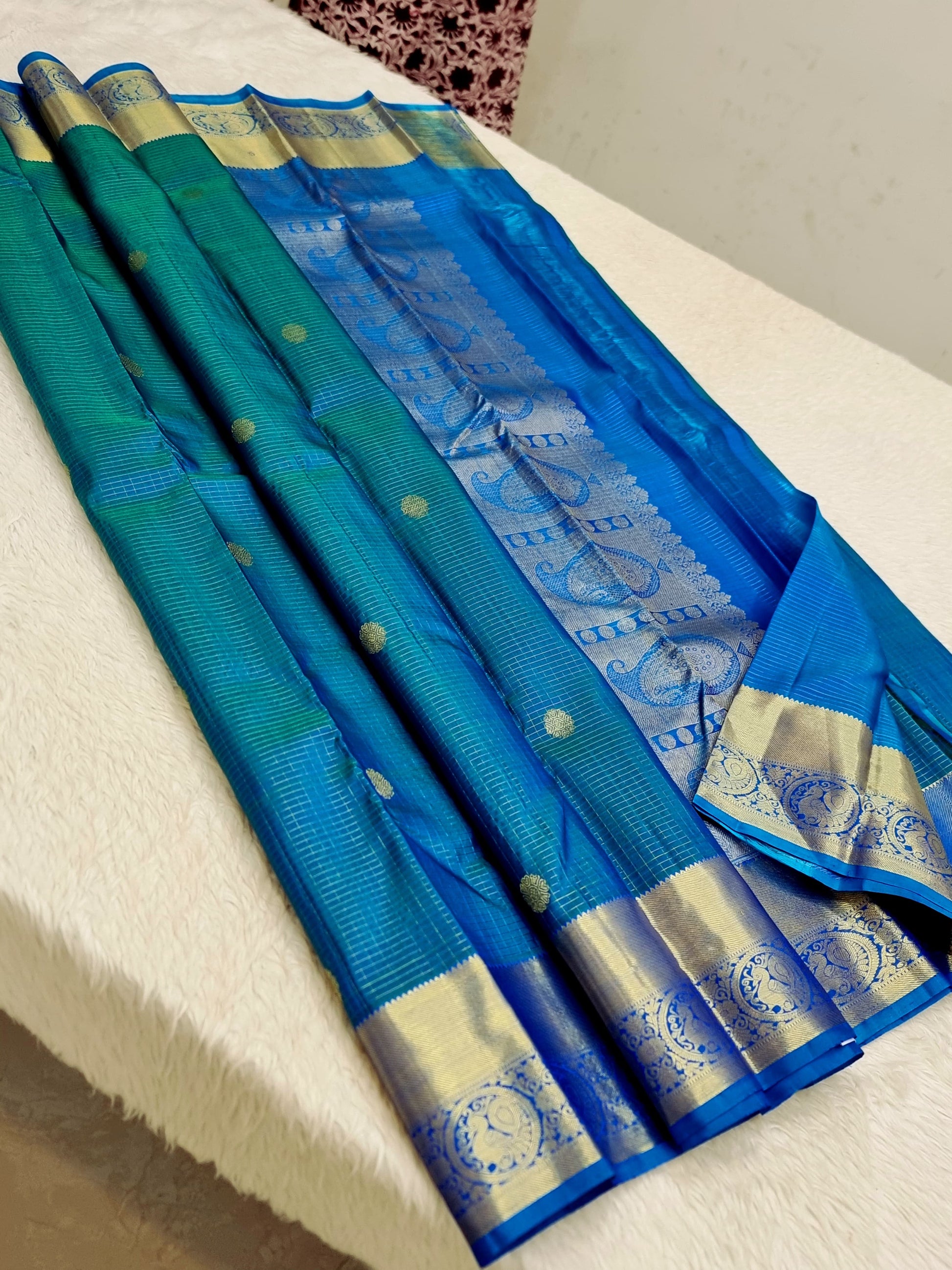 Product Image - Designer Kanchipuram Vairaoosi Silk Saree – Pure Handwoven Elegance