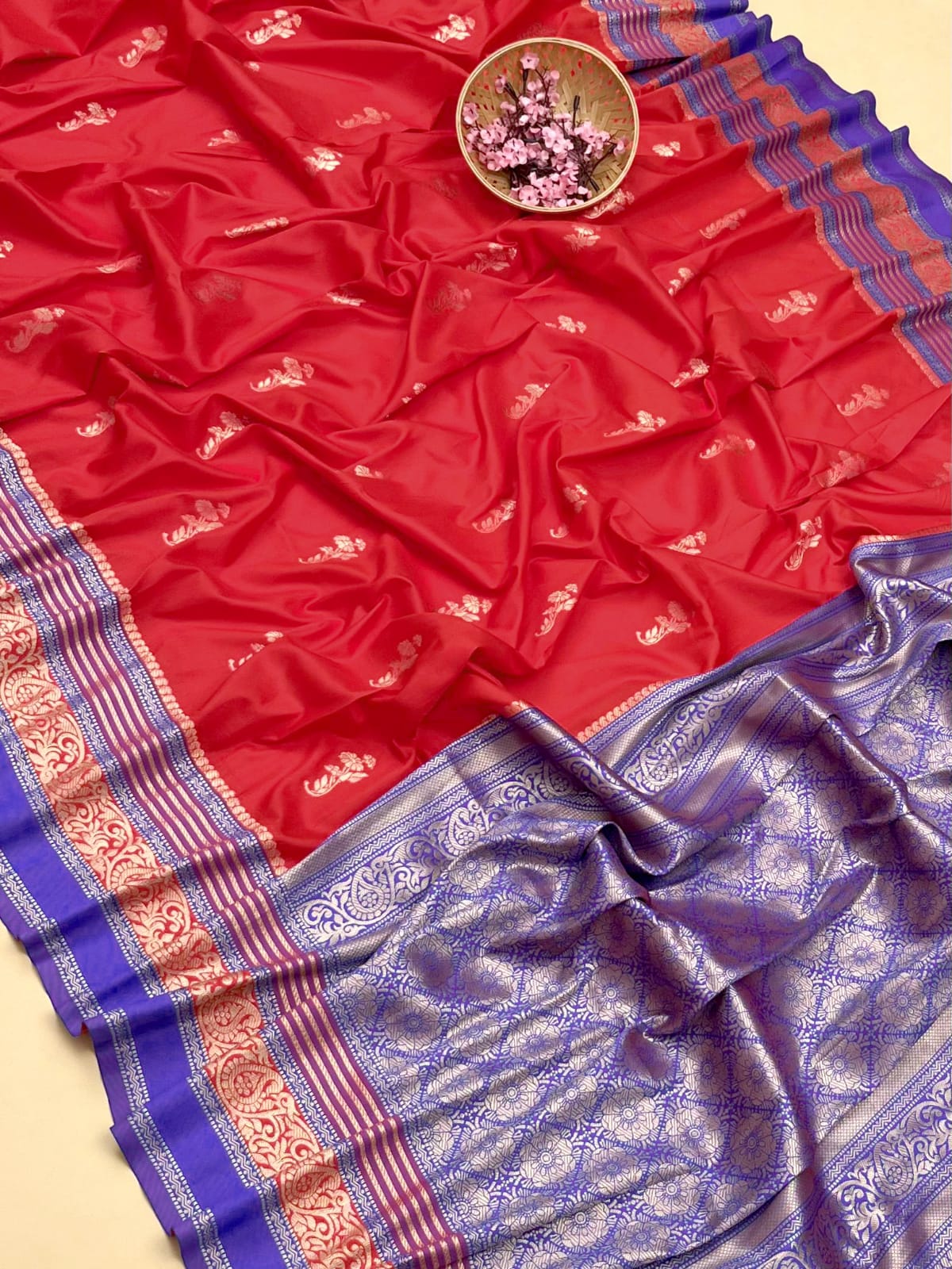 Product Image - Premium Soft Kanchipuram Saree | Georgette Fabric | Designer Wedding Saree