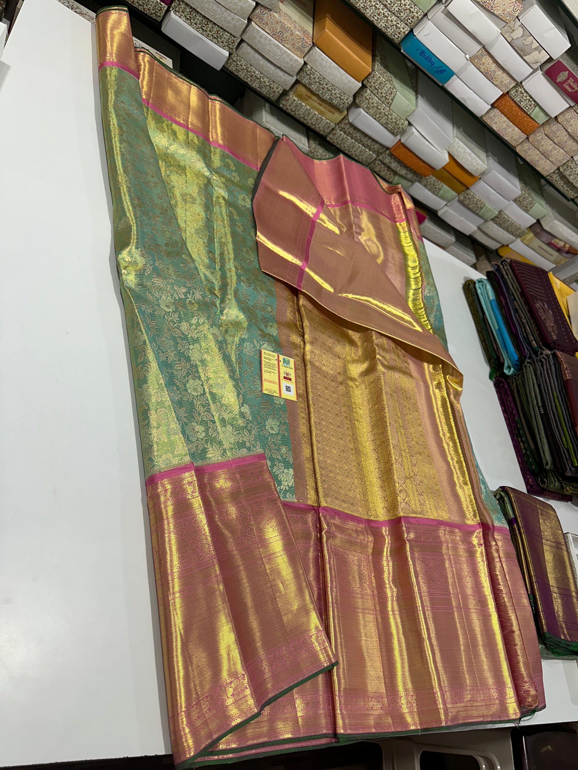 Product Image - Exquisite Handloom Tissue Silk Sarees - Perfect for Festive Wear and Wedding Outfits