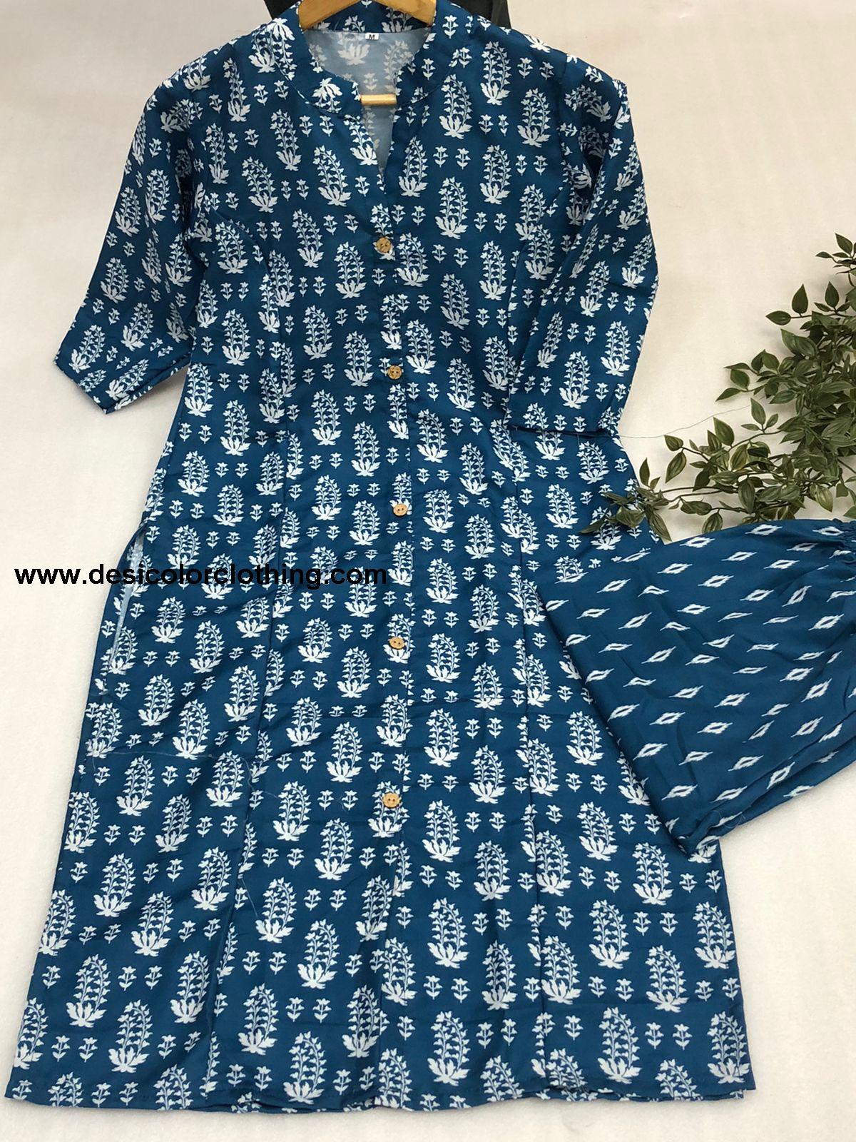 Aline kurti pattern paired with Ankle length pant