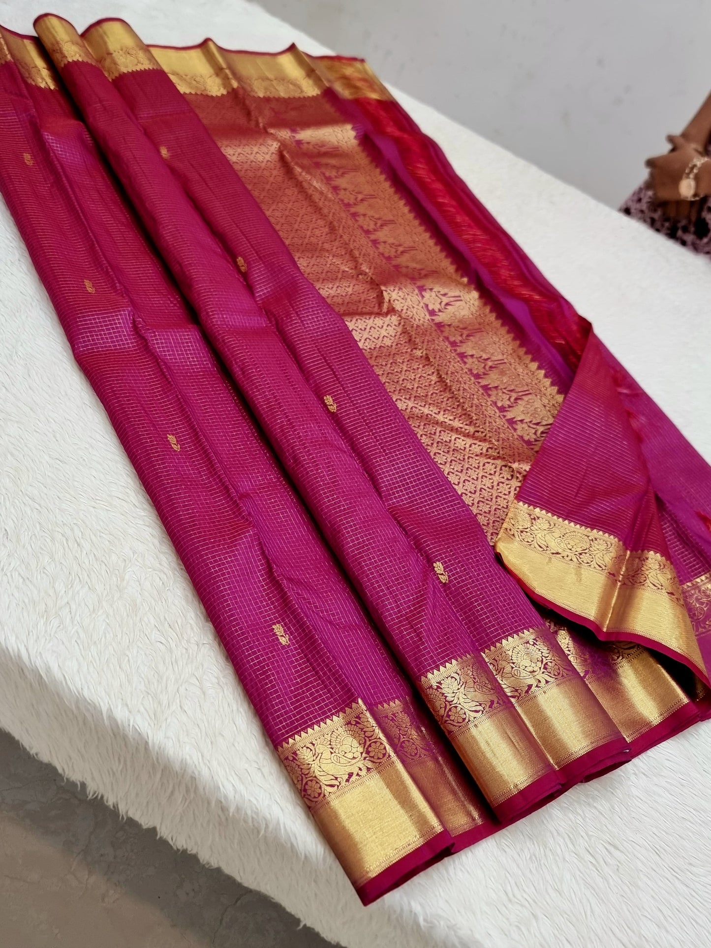 Product Image - Designer Kanchipuram Vairaoosi Silk Saree – Pure Handwoven Elegance