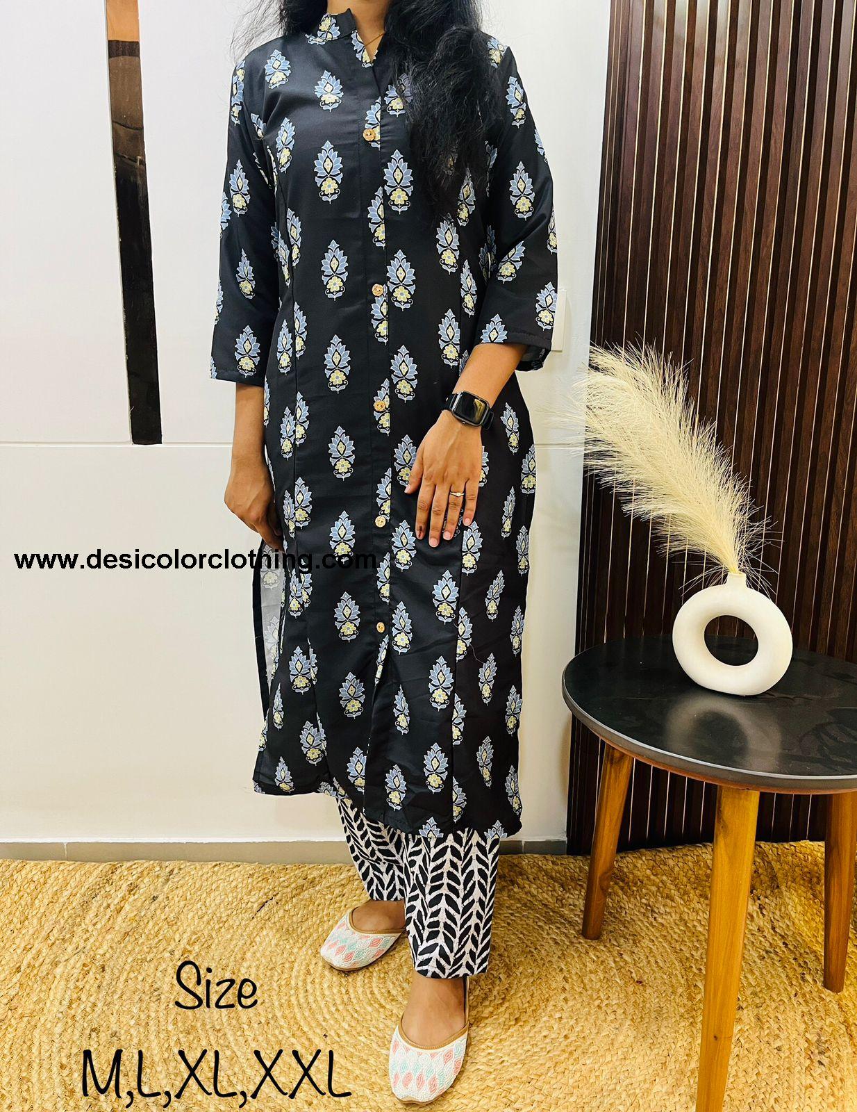 Aline kurti pattern paired with Ankle length pant