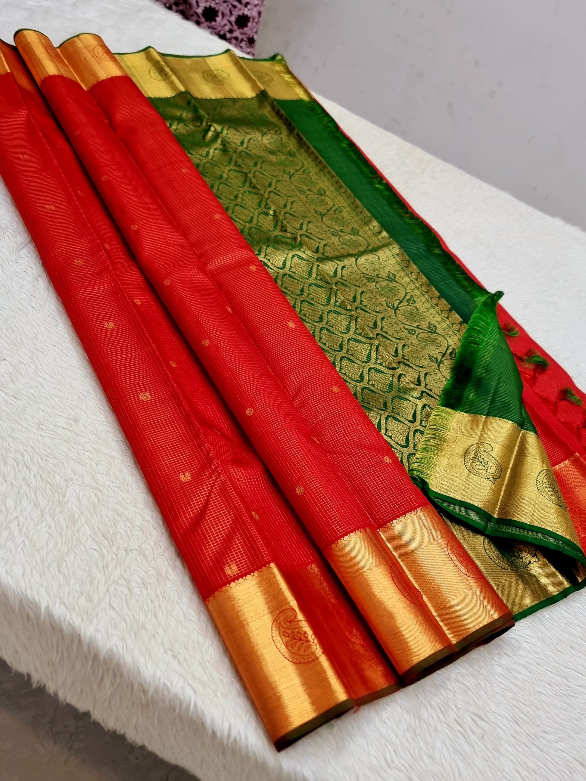 Product Image - Designer Kanchipuram Vairaoosi Silk Saree – Pure Handwoven Elegance